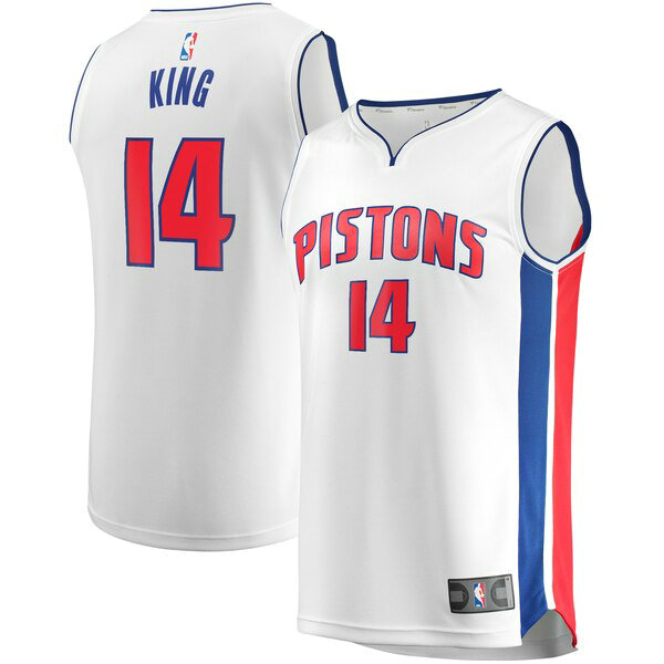 Maillot nba Detroit Pistons Association Edition Homme Louis King 14 Blanc